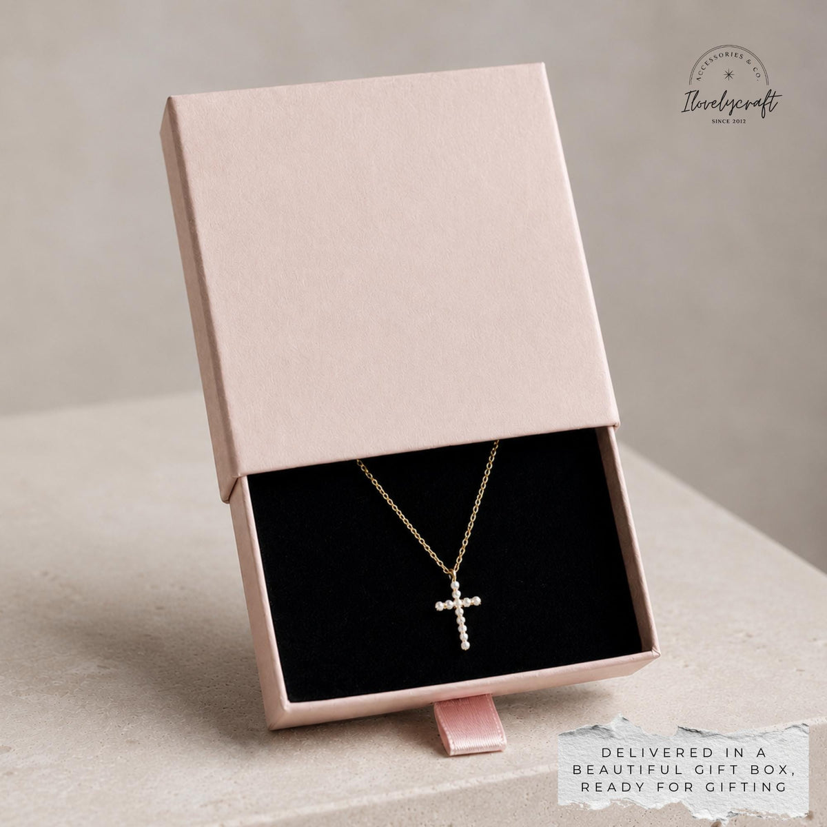 Dainty Gold Plated Stainless Steel Cross Necklace