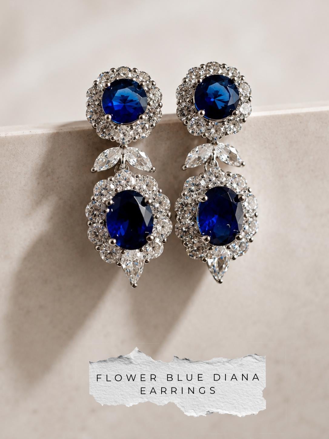 Princess Diana Pearl Choker Necklace | Blue Sapphire Royal Jewelry